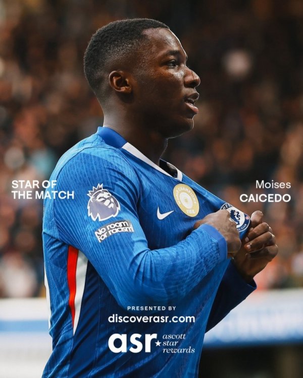 World waves scored! Kesedo was elected Chelsea s best player in the game against Liverpool
